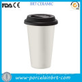 Silicone lid white double wall thermo Travel Mug                
                                    Quality Assured